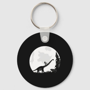 Bike On A Dinosaur Moon Silhouette Mtb Mountain Bi Key Ring