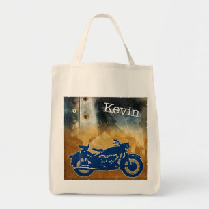 Bike on Metal Tote Bag