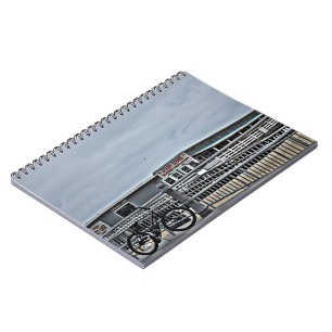 Bike On The Boardwalk by Shirley Taylor Spiral Notebook