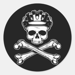 Bike or Die - Bike and Crossbones Classic Round Sticker