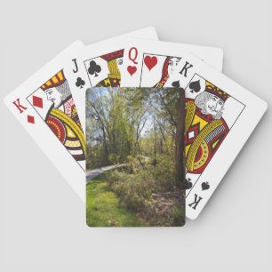 Bike or Hiking Path in Iowa Nature Photography Playing Cards
