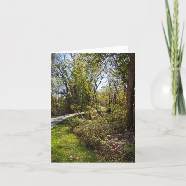 Bike Path in Iowa Photo Blank-Inside Notecard (Front)