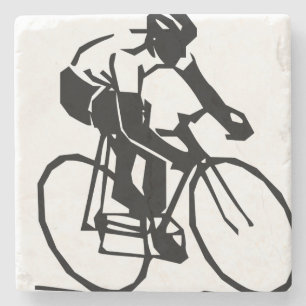 Bike race stone coaster