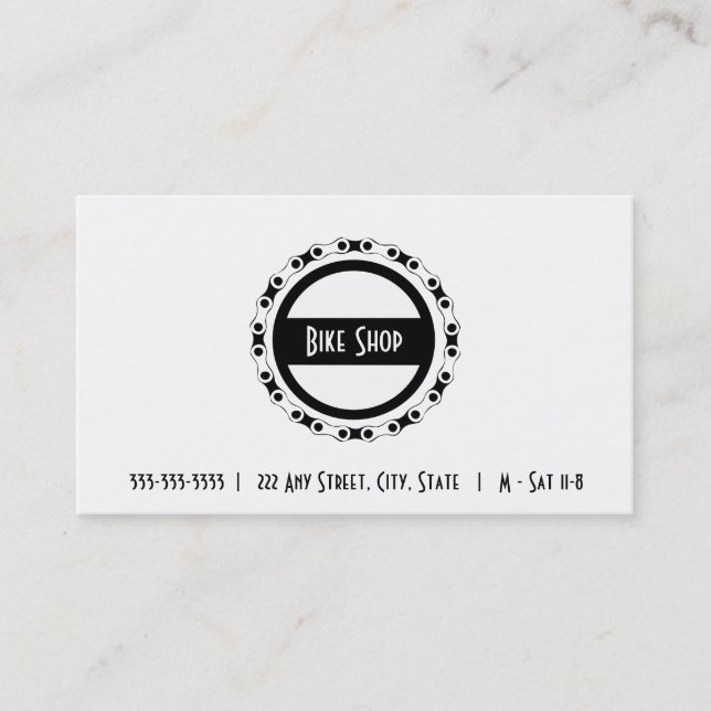 Bike Repair Shop Business Card (Front)