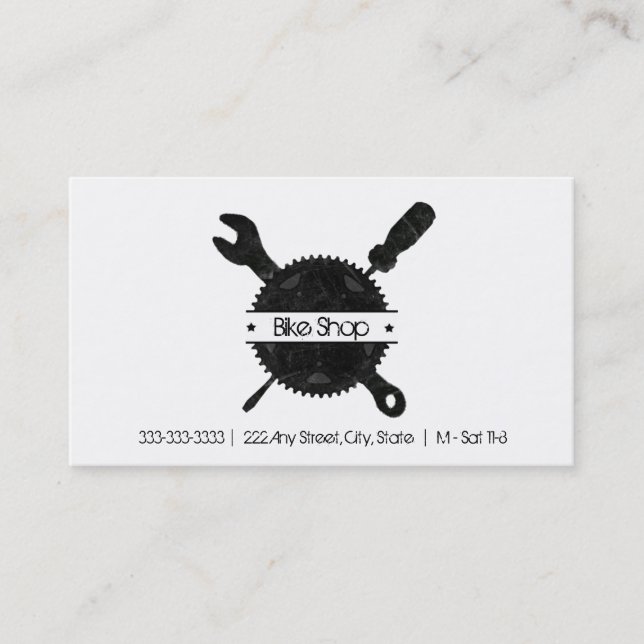 Bike Repair Shop Business Card (Front)