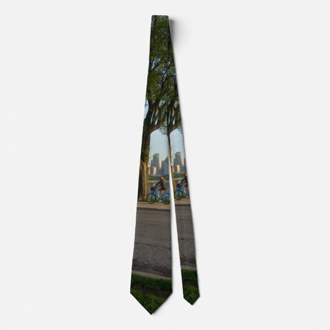 Bike Ride Down Solidarity Neck Tie (Front)