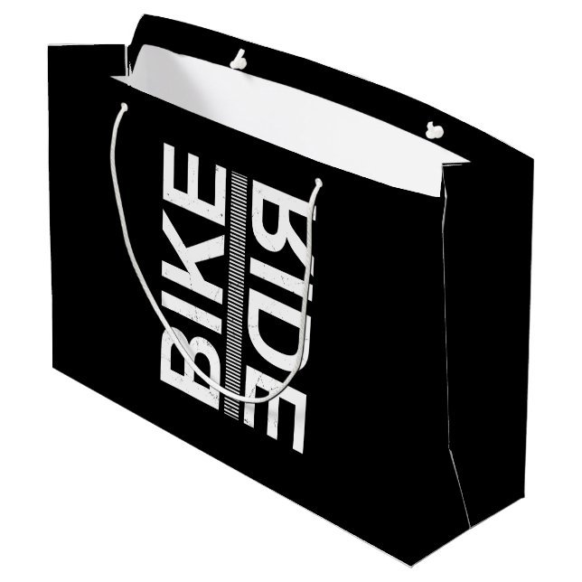 Bike Rider Large Gift Bag (Back Angled)