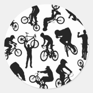 bike-riders classic round sticker