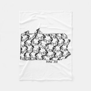 Bike Riding Pennsylvania Cycling Mountain Biking Fleece Blanket
