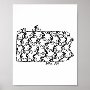 Bike Riding Pennsylvania Cycling Mountain Biking  Poster