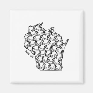 Bike Riding Wisconsin Cycling Mountain Biking Magnet