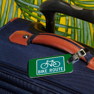 Bike Route Sign Luggage Tag