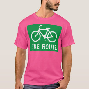 Bike Route Sign  T-Shirt