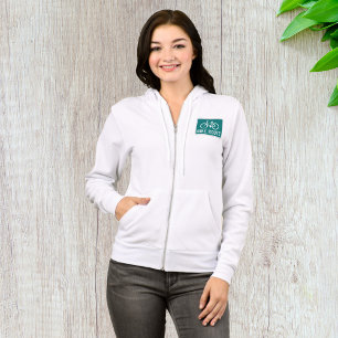 Bike Route Sign Womens Full-Zip Hoodie