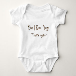 Bike Run Yoga Baby Bodysuit