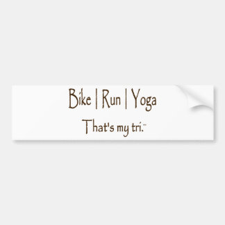 Bike | Run | Yoga Bumper Sticker