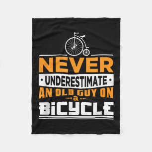Bike Shirt For Grandpa Cyclist Rider Cycle Quote A Fleece Blanket