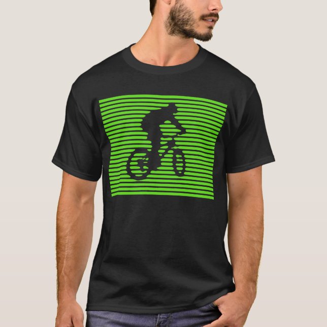 bike shirt - green lines (Front)