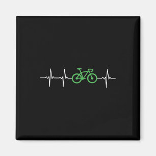 Bike Sinus Rhythm Heartbeat Love Biking Velo Cycli Magnet