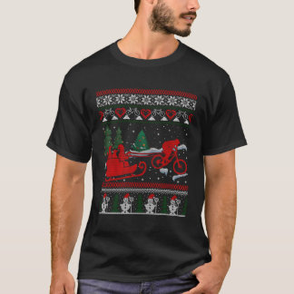 Bike Sledding Santa Sleigh Cycling Ugly Sweater Fo