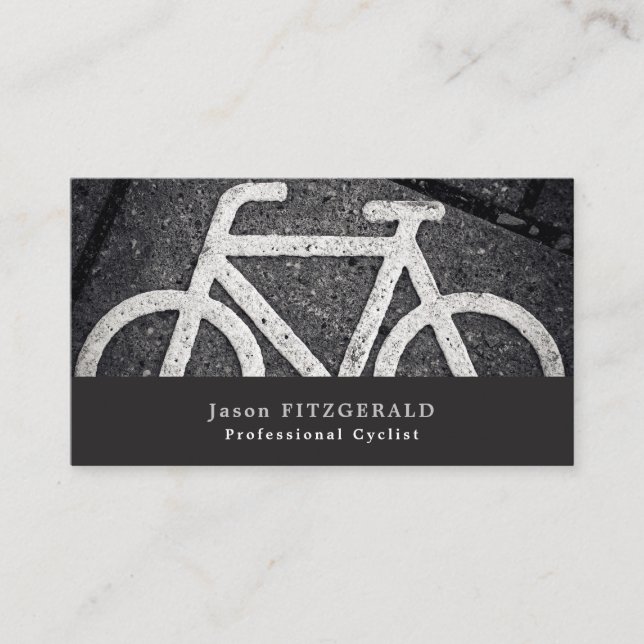 Bike Symbol, Cycling, Bicyclist Business Card (Front)