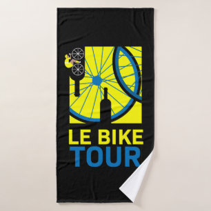Bike Tour Art Bath Towel