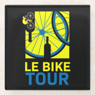 Bike Tour Art Glass Coaster