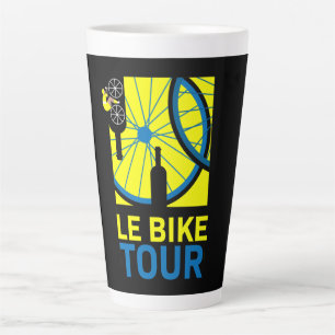Bike Tour Art Latte Mug