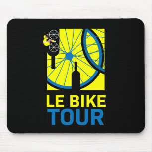 Bike Tour Art Mouse Pad