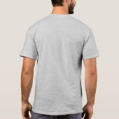 Bike, Vertical Silhouette, Grey Design T-Shirt (Back)