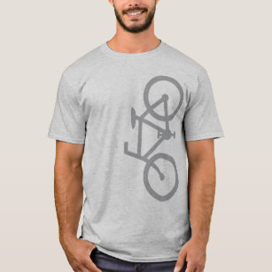 Bike, Vertical Silhouette, Grey Design T-Shirt