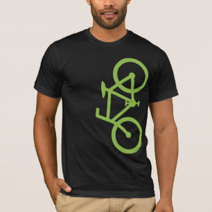 Bike, Vertical Silhouette, Lime Design T-Shirt