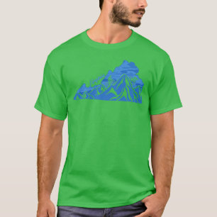 Bike Virginia State Outline Blues Mountain Biking T-Shirt