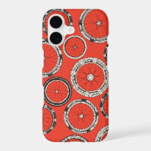 bike wheels fire orange