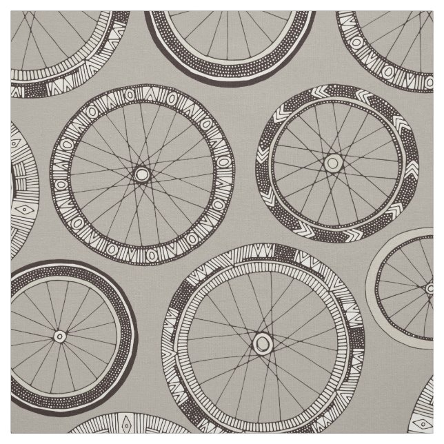 bike wheels stone fabric (Swatch)