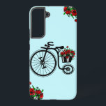 Bike with Flowers Gift Samsung Galaxy Case<br><div class="desc">Romantic  Flowers Bike Samsung Galaxy Cases or iPhone Cases - MIGNED Painting Design - or Choose / add your favourite colour / text !</div>