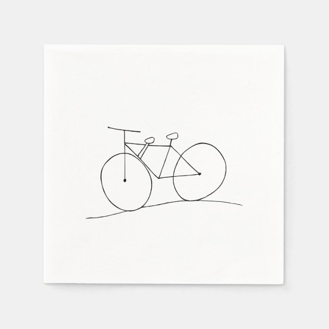 Bike with Two Seats Napkins (Front)