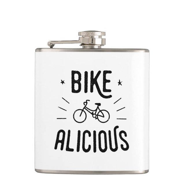 Bikealicious Hip Flask (Front)
