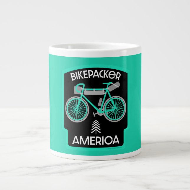 Bikepacking America Large Coffee Mug (Front)