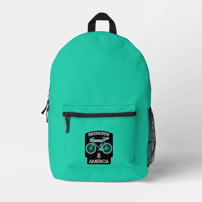 Bikepacking America Printed Backpack (Front)
