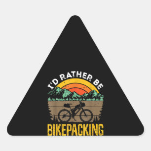 Bikepacking Bikepacker Mountain Bike Biking Triangle Sticker