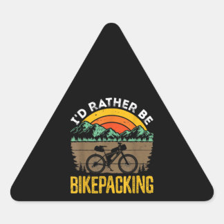 Bikepacking Bikepacker Mountain Bike Biking Triangle Sticker