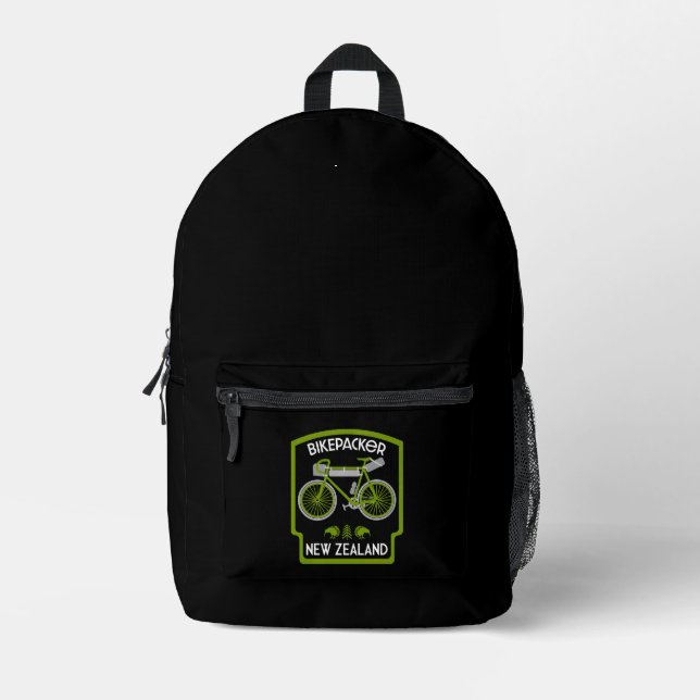 Bikepacking New Zealand Printed Backpack (Front)
