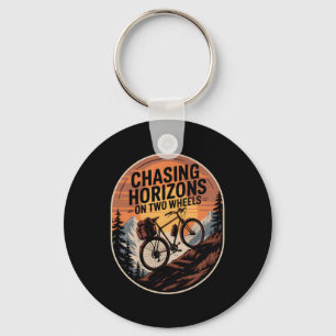 Bikepacking Outdoor Mountain Biking Chasing Horizo Key Ring