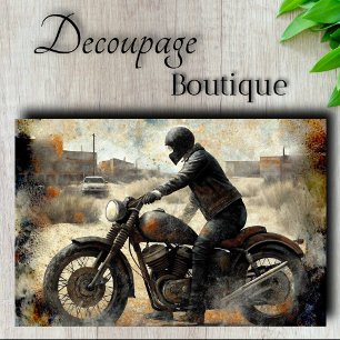 Biker Art Decoupage Tissue Paper