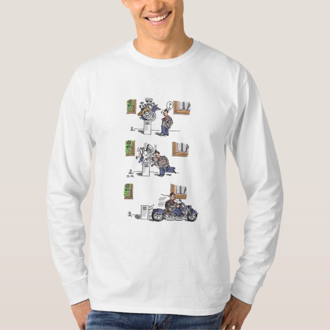 Biker At Museum men long sleeve shirt (Front)