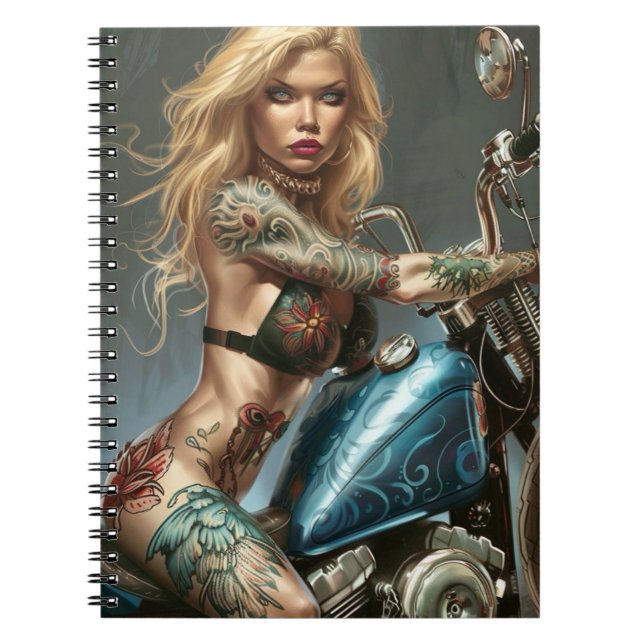 Biker Babe10 Notebook (Front)