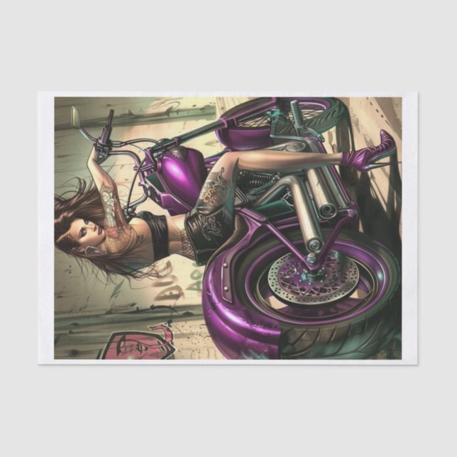 Biker Babe4 Bad to the Bone Edition  Tissue Paper (Front)