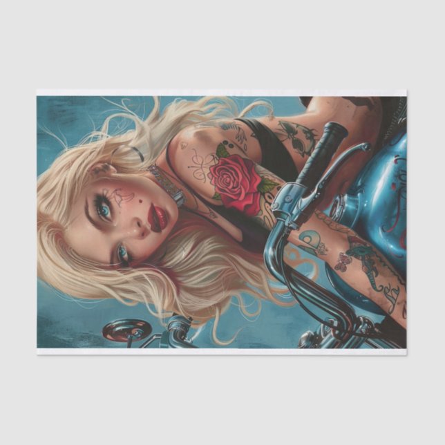 Biker Babe4 Tissue Paper (Front)