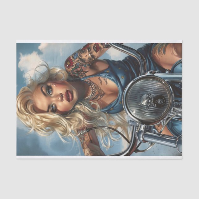 Biker Babe6 Tissue Paper (Front)